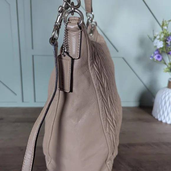 Coach Madison Gathered Leather Convertible Hobo - Picture 6 of 13